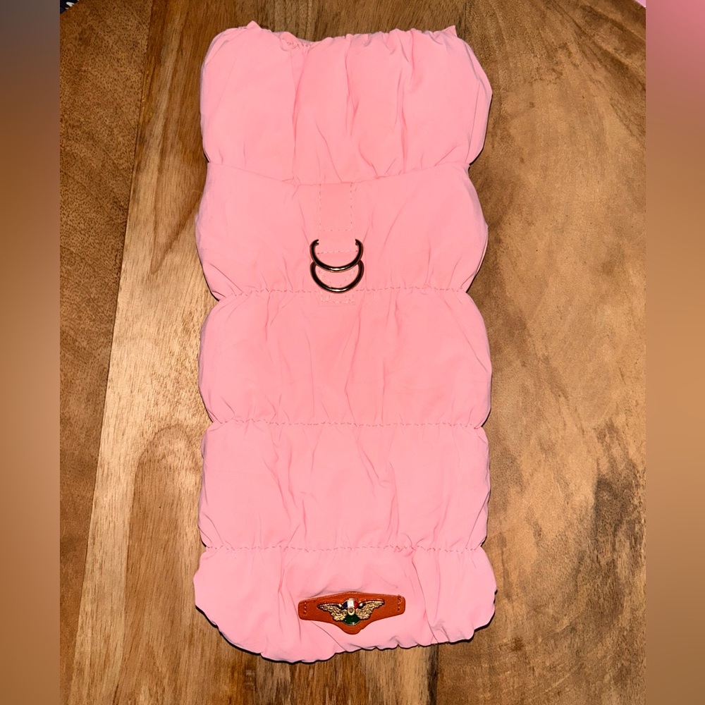 Pink Quilted Dog Jacket